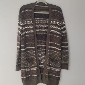 Abercrombie & Fitch Cardigan Sweater Womens M Cashmere Blend Alpine Long Duster